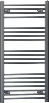 Myhomeware Anthracite Grey Heated Bathroom Towel Rail Radiator For Central Heating Elegant Designer In UK (450mm x 1000mm (h))