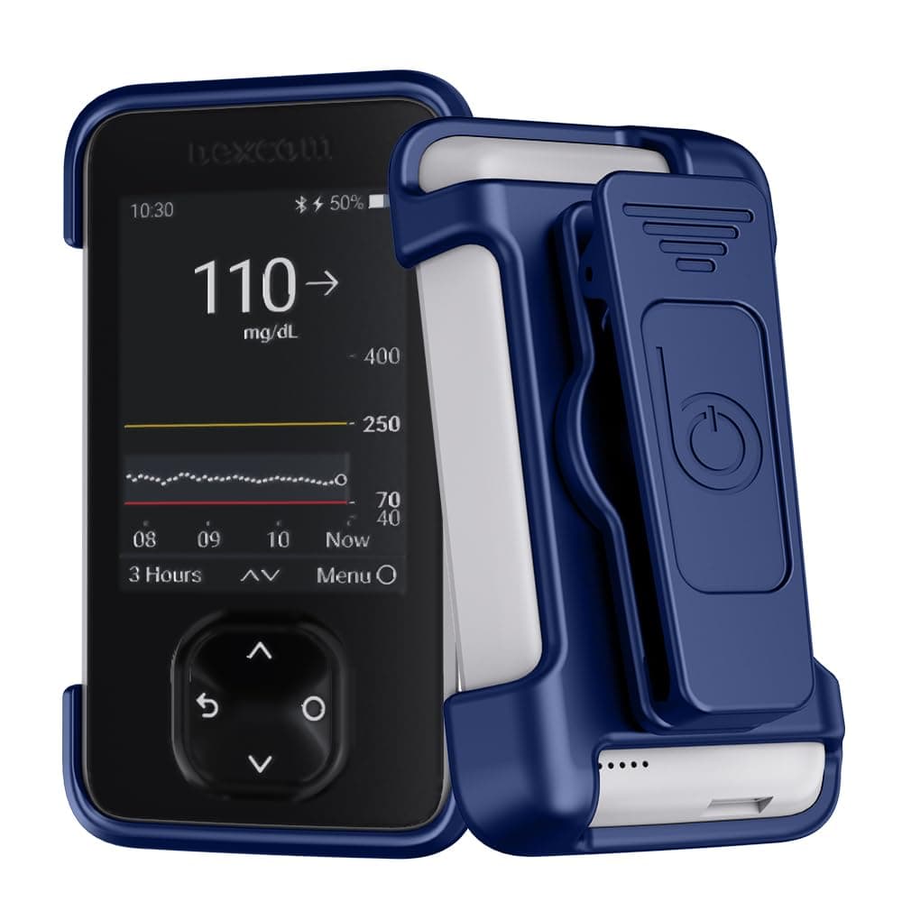 BELTRON Case with Rotating Belt Clip for Dexcom G7 Receiver (Strong & Durable Rotating Holster Case Designed to Protect Dexcom G7 Receiver/Display Device) - Blue