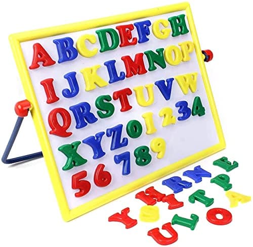 Shyam Creation Alphabet Learning Board, 1 Alpha Magnetic Learning Board, 1 Duster N Chalk Pieces, Multicolour