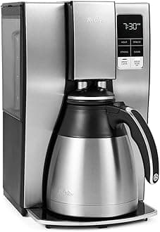 10-Cup Programmable Coffee Maker, Insulated Thermal Carafe, Brew Strength Selection, Brew Now or Later, Stainless Steel
