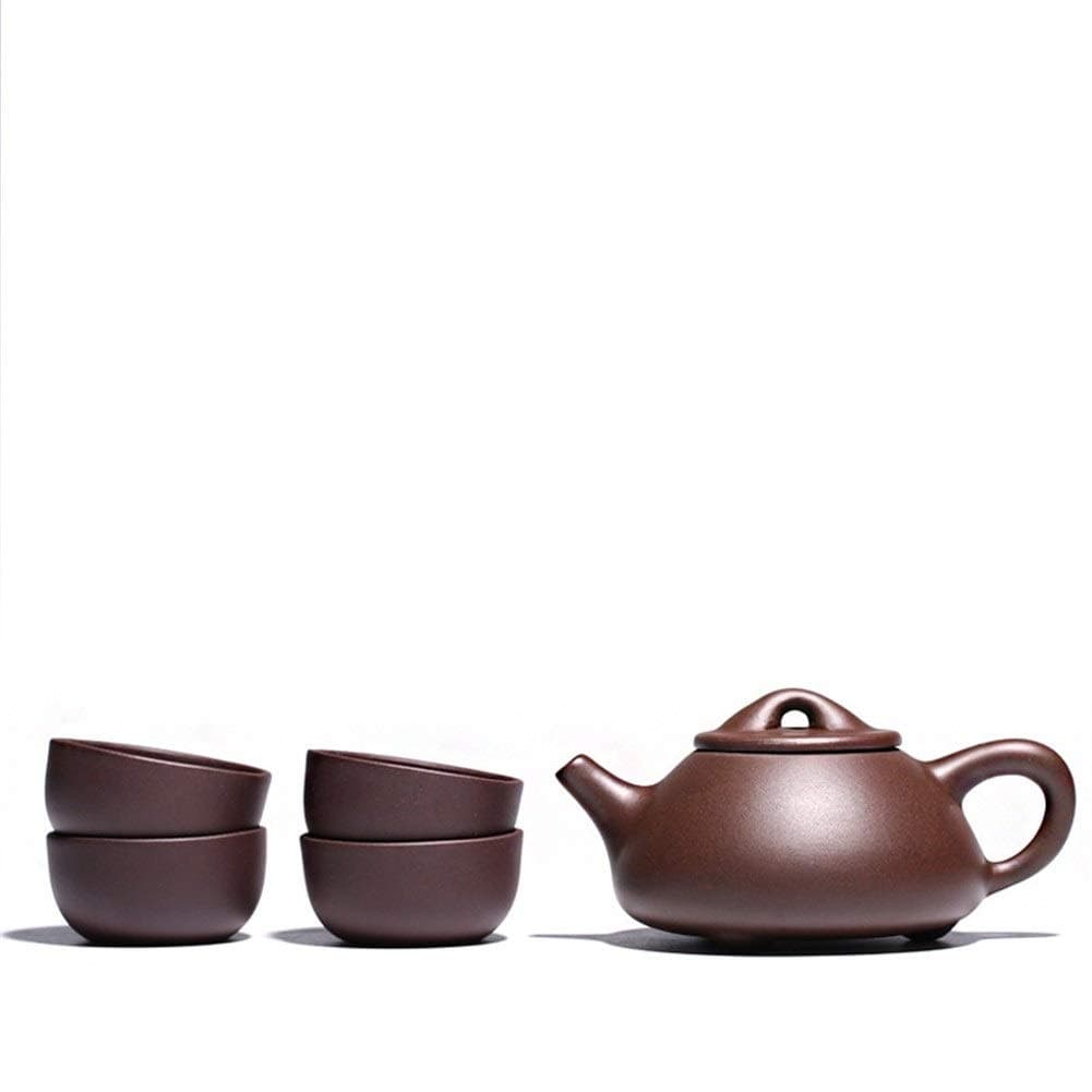 W.Z.H.H.H Electronic Multimeter Grouting Stone Scoop Teapot Yixing Clay Ore Semi-manual Hongni Tea Maker Sand Pot (Color : De Zhong Zi Clay)