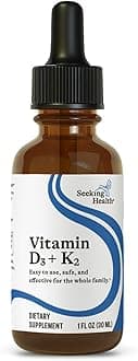 Vitamin D3 + K2 Drops - Liquid Vitamin D & K Supports Immune System Function & Bone Health - Aids Calcium Absorption - Aids Healthy Blood Flow & Circulation - 1 Fl oz (30 ML)