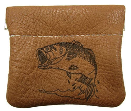 North Star Men's Leather Squeeze Coin Pouch Change Holder