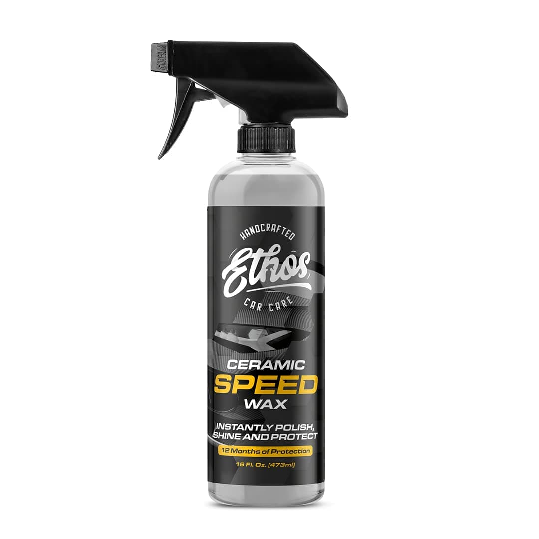 Ethos Ceramic Speed Wax – SiO2 Ceramic Coating Spray for Cars – Hydrophobic Car Wax Spray Top Coat Polish – High Gloss Shine, Ceramic Spray Wax – 12+ Month Protection