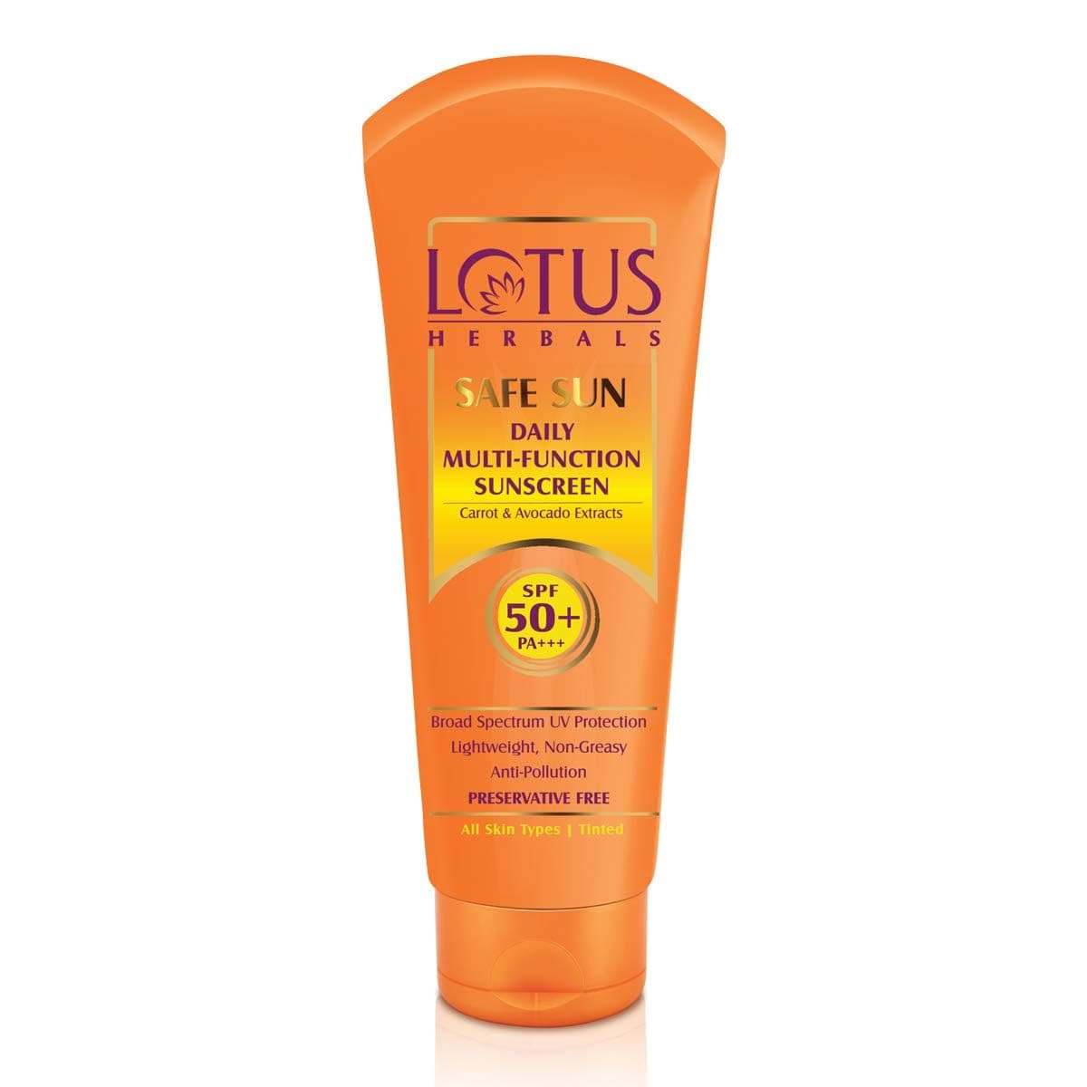 Lotus Herbals Safe Sun Daily Multi-Function All Skin Sunscreen Spf 50+ | Pa+++, 60 G