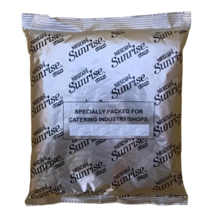 Sunrise Instant Coffee | Coffee: 60%, Chicory: 40% Blend | Extra Strong, Cups & Value | Catering/Economical Pack | 200g Pouch (200g x 3 Pcs)