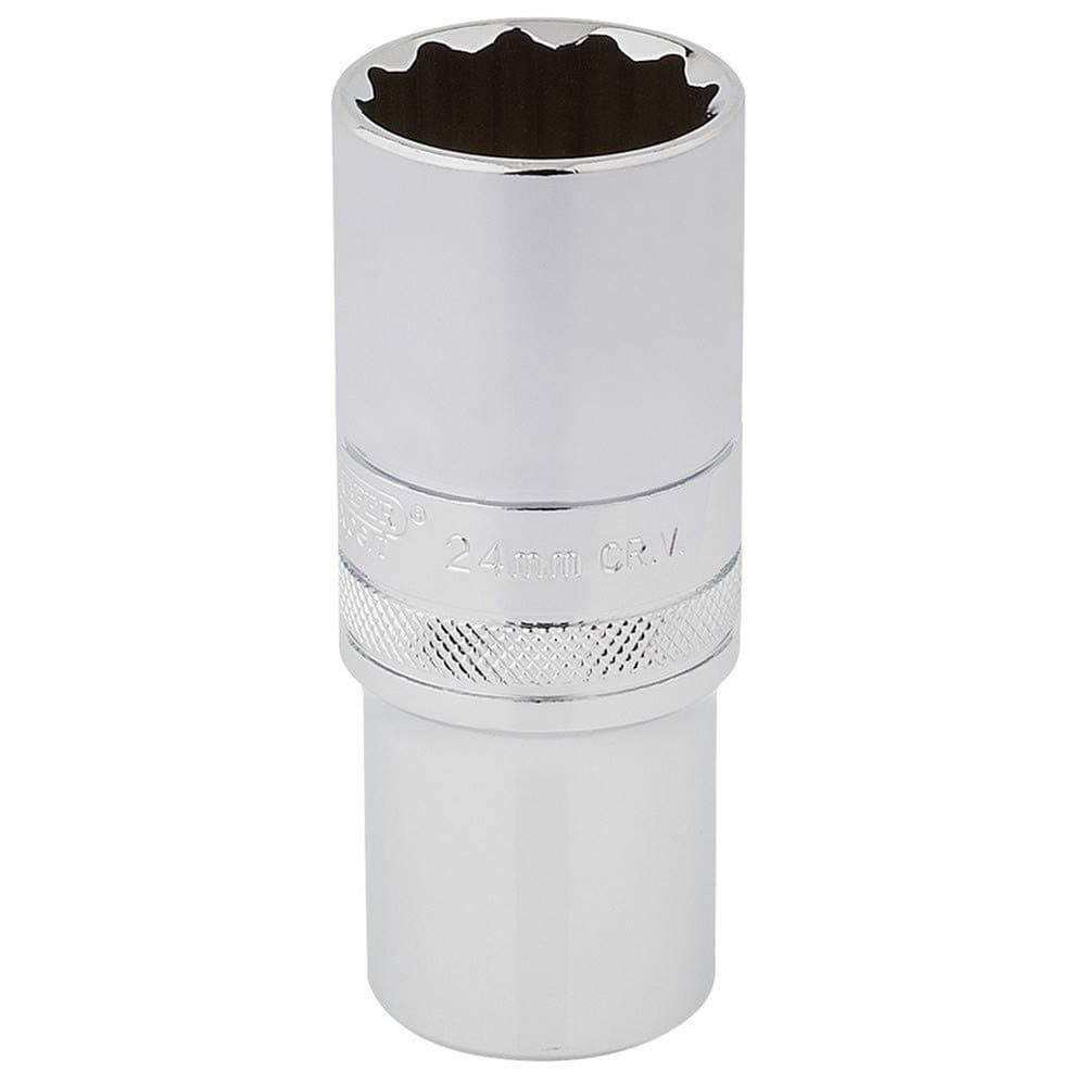Draper33802 1/2" Square Drive Hi-Torq 12 Point Deep Socket, 24mm Size