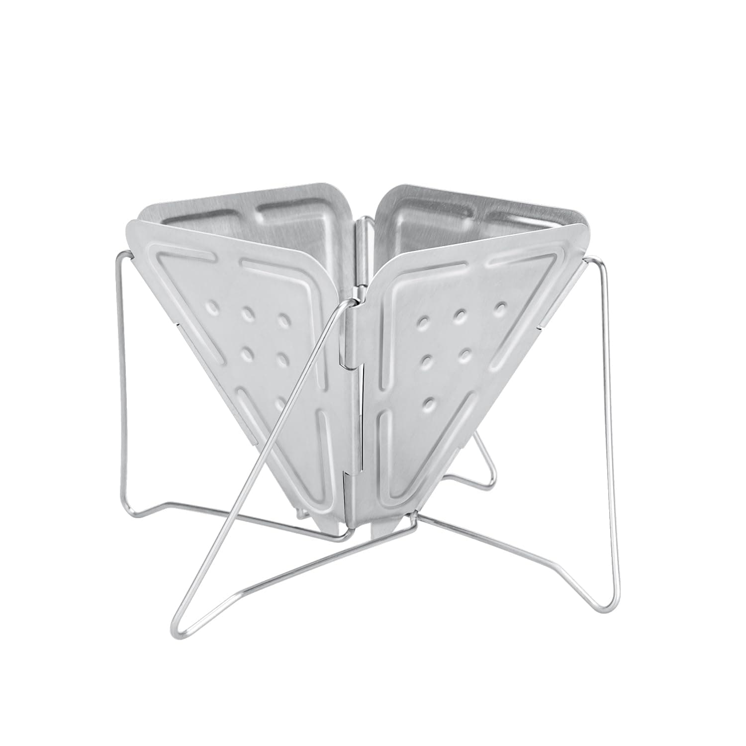 MERMOO YILAN Collapsible Pour Over Coffee Dripper Camping Coffee Maker Metal Filter Holder Stainless Steel Cone Reusable Folding Filter Backpacking Travel Camp Coffee Pour Over