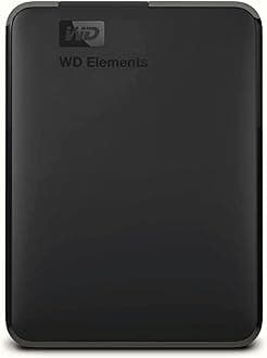 WD Portable HDD 5TB USB 3.0 Black WD Elements Portable External Hard Drive WDBU6Y0050BBK-WESN
