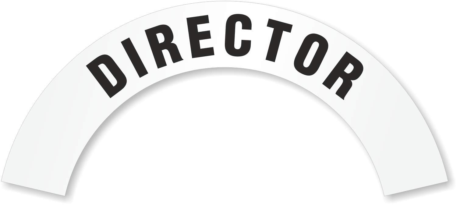 Director, Spot-a-Hat Reflective Hard Hat & Helmet Labels - Conformable - Spot Colors, 6.875" x 3"