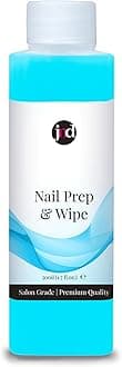 JND Nail Prep & Gel Polish Wipe Sticky Residue Remover Cleaner, UV LED Gel Polish Preparation (Sanitises Nail Plate) and Finisher (Removes Tacky Layer) 50ml