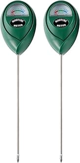 Soil Moisture Meter, 2 Pack Plant Water Meter Soil Meter Moisture Sensor Hygrometer for Indoor Outdoor Plant Care,No Battery Needed(Green)
