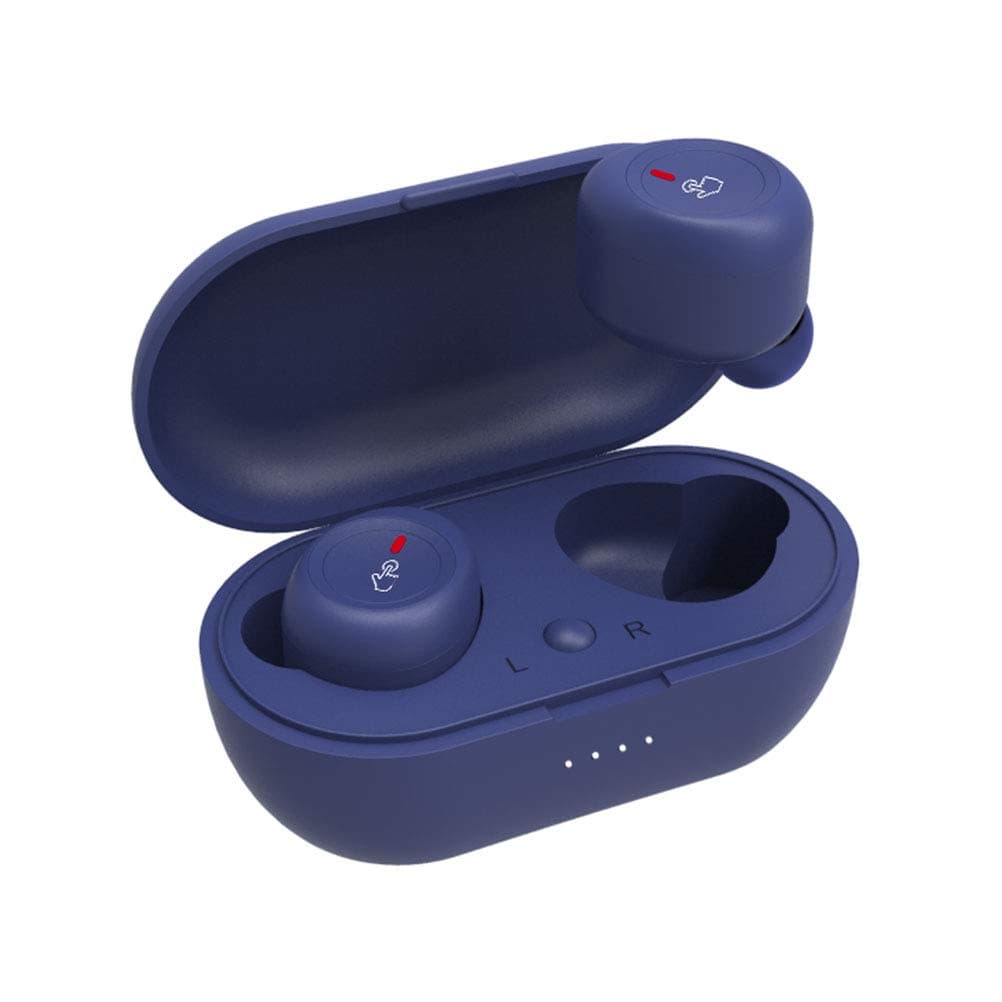 truke Fit 1 Bluetooth Headphones with Mic (TWS), True Wireless Earbuds with 10mm Driver, Bluetooth Earphones with 300mAh Case for 12hrs Music Playtime, Quick Paring Headphones Bluetooth 5.0 (Blue)