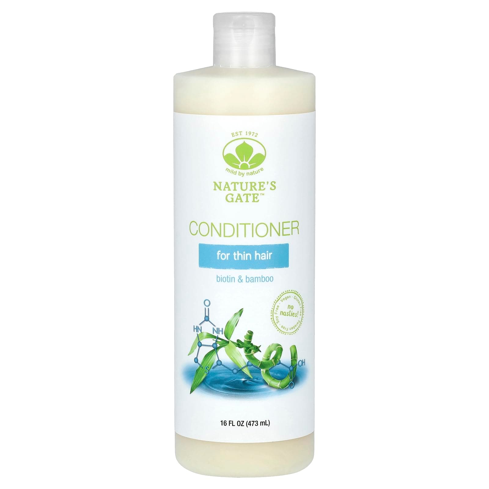 (Nature's Gate, Biotin & Bamboo Conditioner for Thin Hair, 16 fl oz (473 ml)