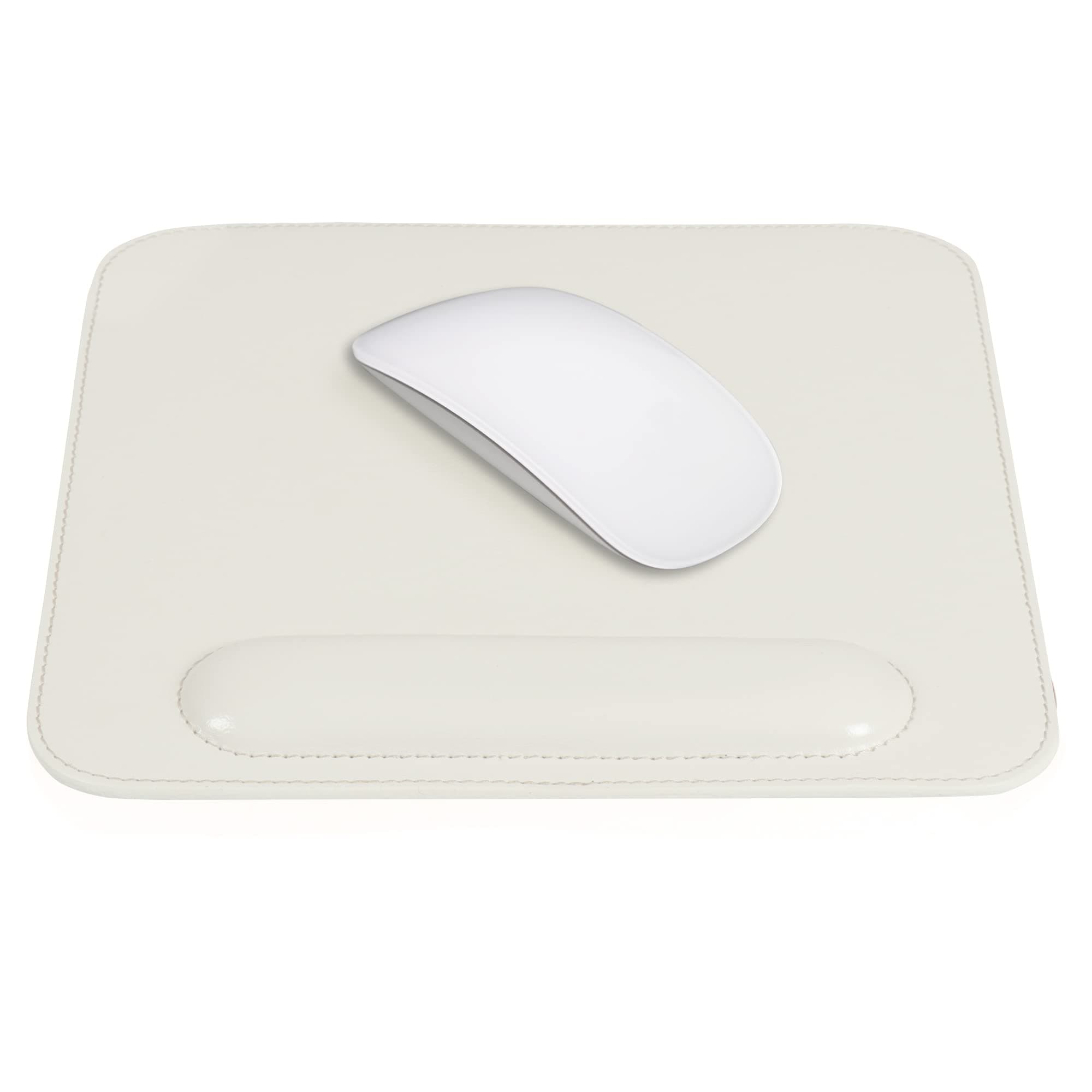 Leather Mouse Pad with Wrist Rest – Ergonomic Support, Non-Slip Base, Smooth Surface