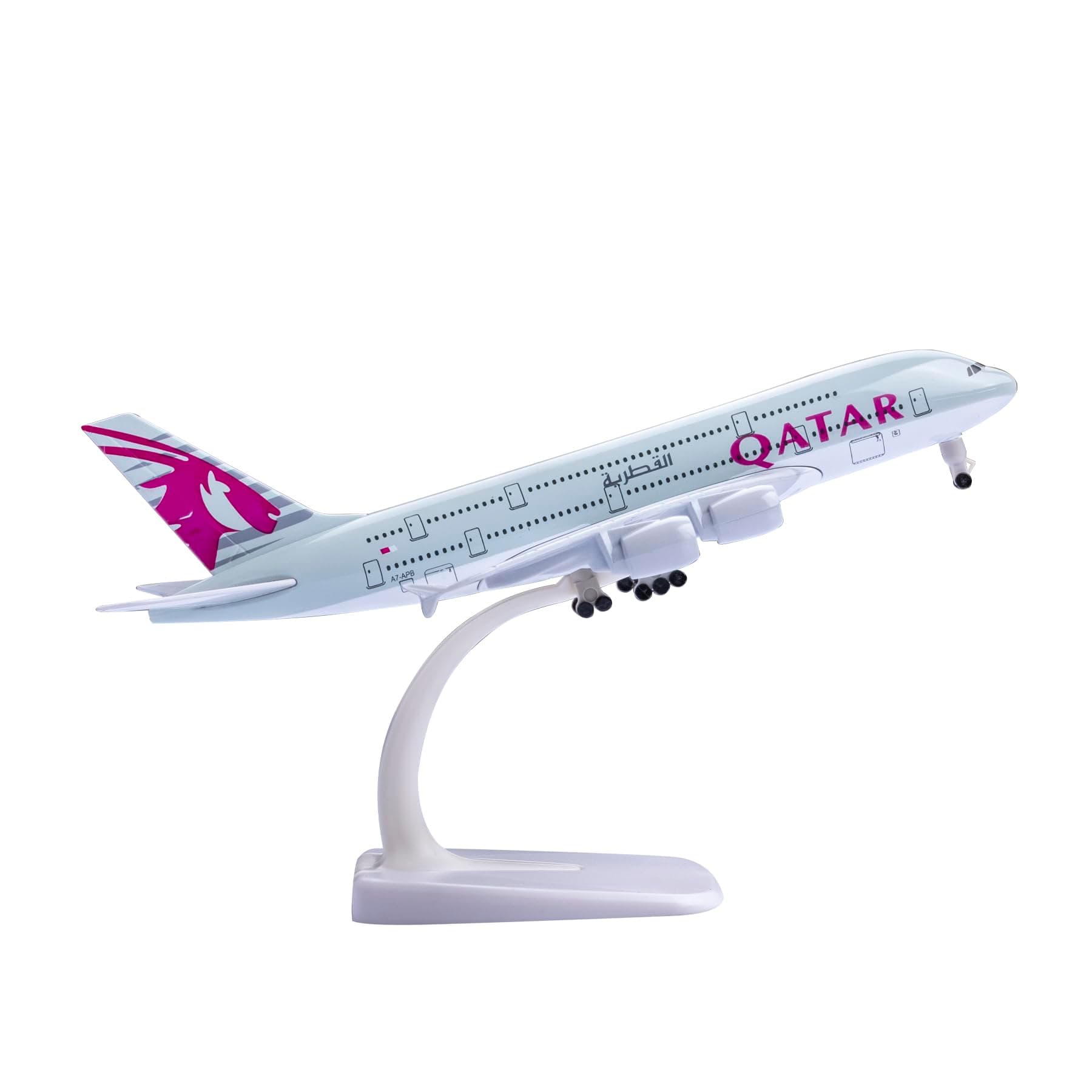 Model Airplane 1:300 Scale Model Qatar Airbu 380 Model Plane Metal Alloy Model for Gift and Decoration