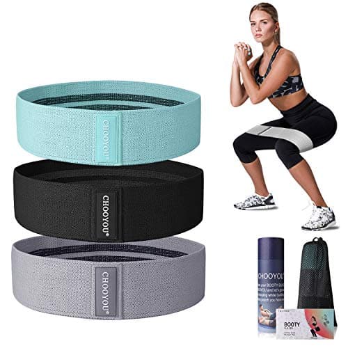 CHOOYOU Resistance Bands for Legs and Butt, Exercise Bands Workout Bands for Men/Women, Non Slip Elastic Booty Bands for Glute Hip Squats Training, Home Gym Fitness Bands for Yoga, Pilates