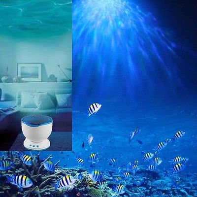 Ocean Sea Daren Waves LED Night Light Projector Romantic Relaxing Lamp W Speaker
