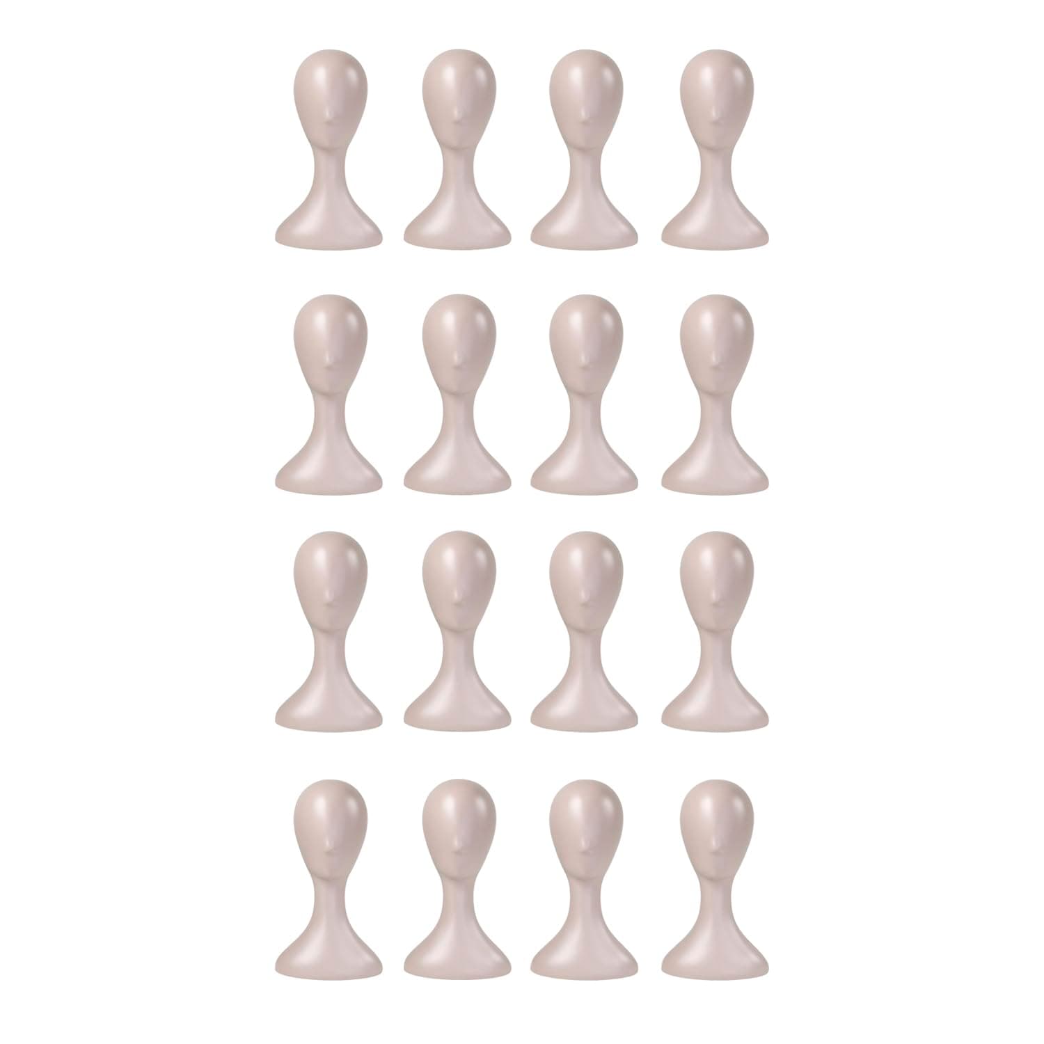Studio Limited Professional Plastic Mannequin Head (Nude, 16 Packs)