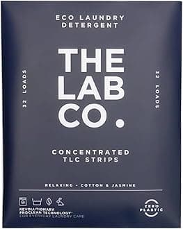 Laundry Detergent Strips Washing Sheets | Eco Ultra-Concentrated | Non-Bio for Sensitive Skin | Non-Toxic Fragrance | EDC-Free | Lab-Tested | Relaxing Cotton Lavender Jasmine | 32 Loads