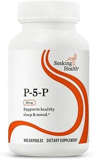 Seeking Health P-5-P (Pyridoxal 5-Phosphate) - Immune Health & Homocysteine Metabolism Support - Support Energy Production with Bioavailable Vitamin B6-25, 100 Capsules