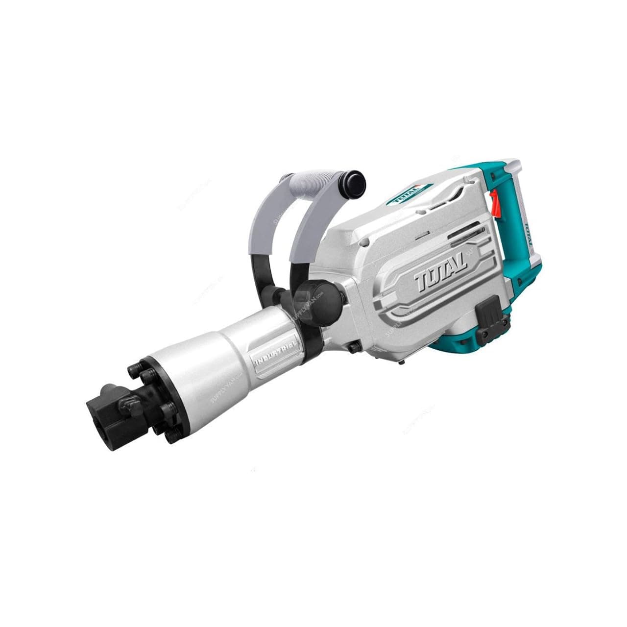 TOTAL Super 1700W Demolition Hammer Breaker Drill Machine| Impact Force 50J System of hex Chucks| carbon brushes and chisels| best for cement, concrete, hard stones destruction and mining| Heavy Duty