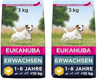 Eukanuba Complete Dry Dog Food for Adult Small Breeds with Fresh Chicken 3 kg (Pack of 2)
