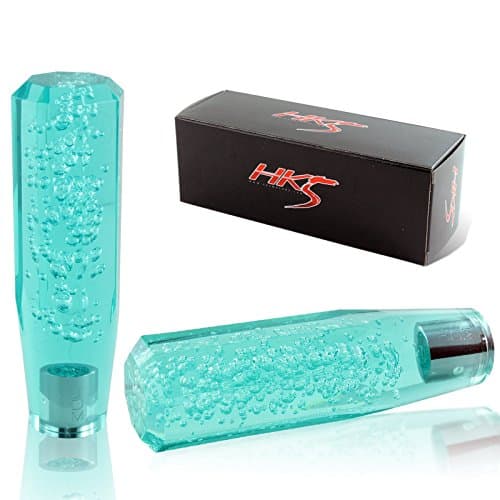 HK5 Universal JDM Crystal/Octagonal Style 150mm Transparent Teal Bubble Shift knob