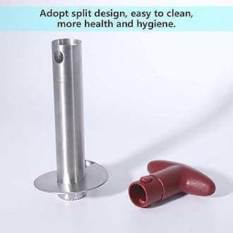 Newness Focus on Stainless Steel Pineapple Corer, [Upgraded, Reinforced, Thicker Blade] Premium Pineapple Corer Remover, Pineapple Core Remover Kitchen Tool with Sharp Blade for Diced Fruit Rings, Red