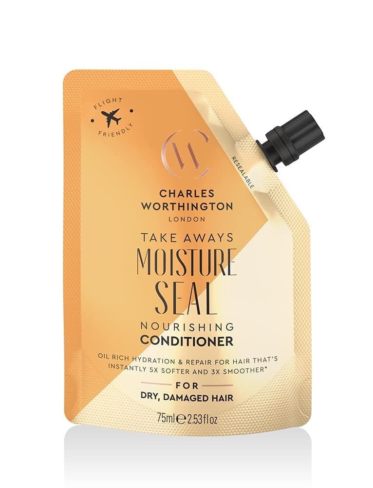 Moisture Seal Conditioner Takeaway, Travel Size, Coconut, Argan and Macadamia Oils, Salon Conditioner for Deep Moisture, 75ml