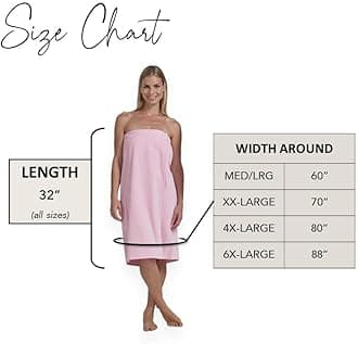 BOCA BT TERRY Womens Spa Wrap - 100% Cotton Spa, Shower, Bath and Gym Towel w Snaps, Towel Wrap for Women, Pink, 6XL
