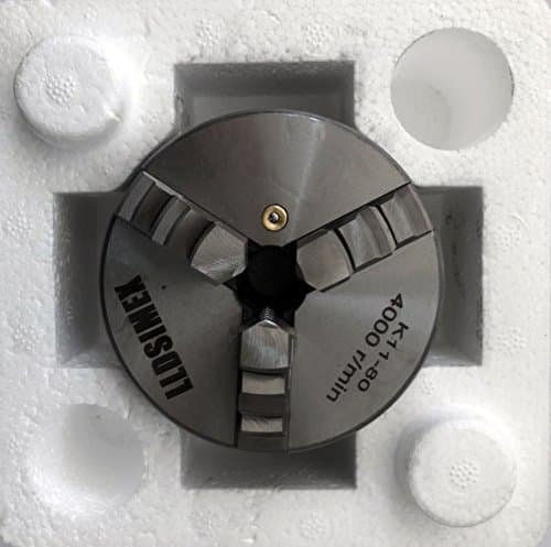 K11-80 Chuck 3 Jaw Self-Centering Lathe Chuck 3"/80mm With Internal and External 2 Set Jaws