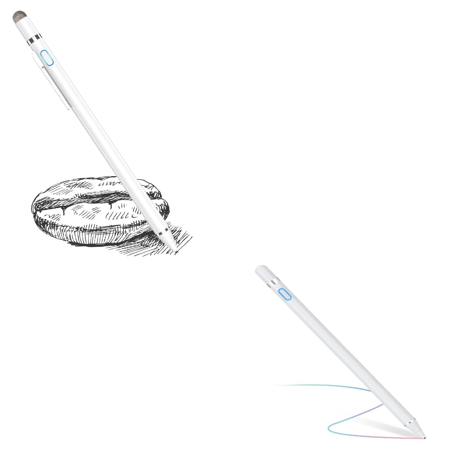 Stylus Pens for Touch Screens, Fine Point Rechargeable Active Stylus Pencil Digital Pens Compatible with iPhone iPad HP DELL Tablet Chromebook Kindle Fire