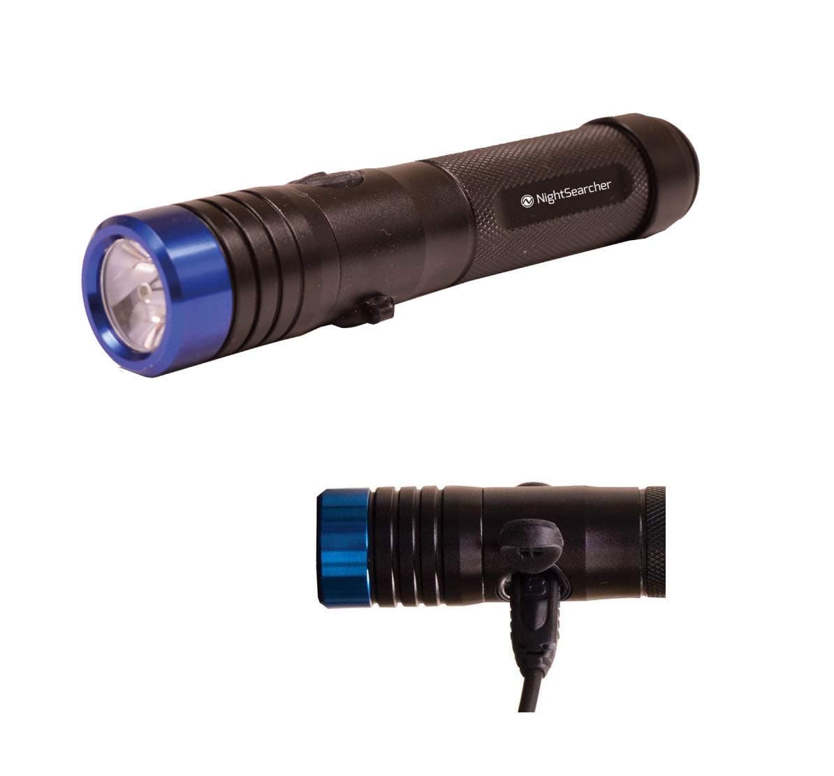 NightSearcher Rechargeable Torch – Navigator 620 Flashlight - Bright Torch, 620 Lumens High Powered Torch, LED Hand Torch with Brightness Memory Function