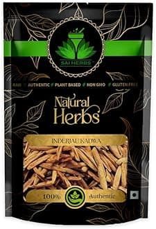 Inderjau Kadwa | Inderjoo | Holarrhena Pubescens | Inder Jau Kadwa | Inderjau Talkh | Inderjo Karwa | Pure & Natural (100 Grams)