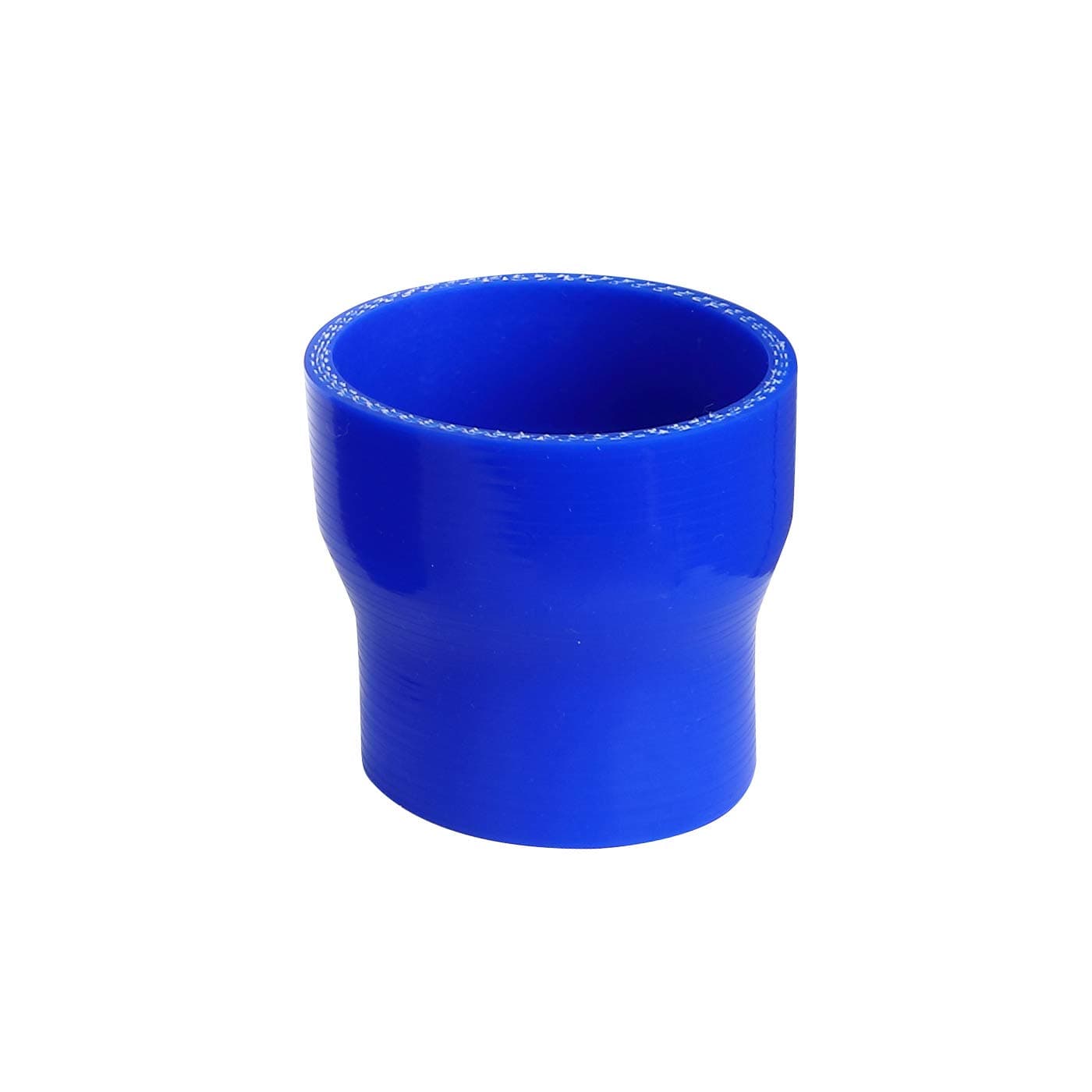 AC PERFORMANCE ID 2" to 3" (51mm to 76mm) Straight Reducer Coupler, Length 3" (76mm), 3-Ply Reinforced, Universal Automotive Pure Silicone Hose, Blue