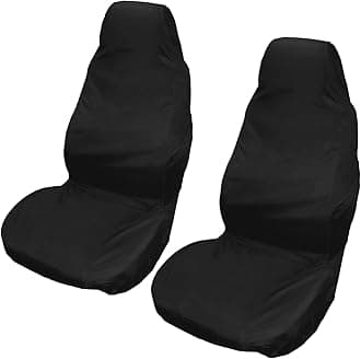 TERRIFI Car Seats Covers with Waterproof Nylon - Durable, Breathable, and Anti-Sweat - Fits Most Cars - 2 Pieces, Black