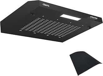 Ciarra 60Cm Black Visor Cooker Hood 600Mm Wall Mounted Kitchen Extractor Fan