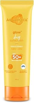 Glow+ Dewy Sunscreen Gel SPF 50+ PA++++ with Papaya & Vitamin C | UVA/B & Blue Light Protection | Anti-Pollution Factor (APF) Technology | In-Vivo Tested | No White Cast | 125 g