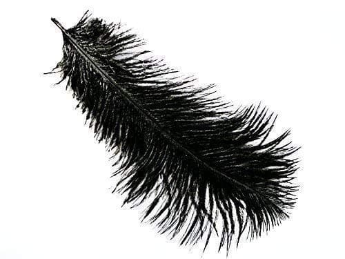 5 x 9-12" Black Ostrich Feathers
