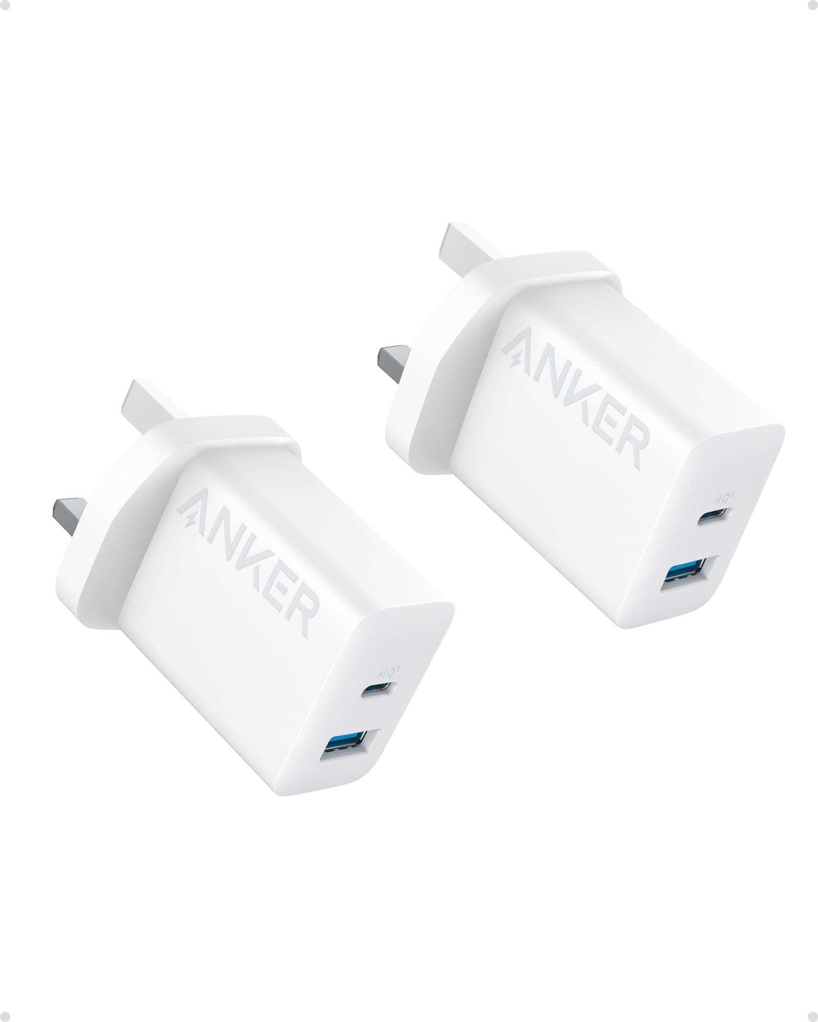 USB C Charger, iPhone Charger, 2-Pack 20W Dual Port USB Fast Wall Charger, Type C Charger Block for iPhone 16/16 Pro/16 Pro Max/15/14/13, iPad Pro, AirPods, Samsung S25/S24(Cable Not Included)