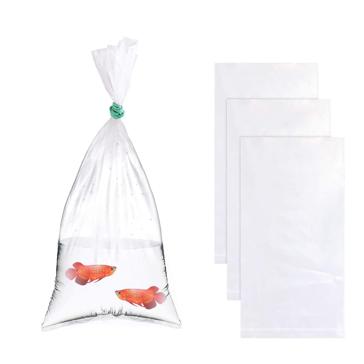 100PCS 6"x12" 2 Mil Plastic Clear Leak-Proof Fish Shipping Bags - Double Bottom Seal for Industrial & Healthcare Use