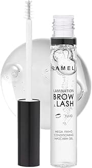 LAMEL Lamination Clear Brow and Lash Gel - Megafixing Eyebrow Glue, Eyebrow Gel, Waterproof & Sweat-Proof Clear Mascara, Setting for Feathered & Fluffy Brows - Flawless Eyebrow Makeup