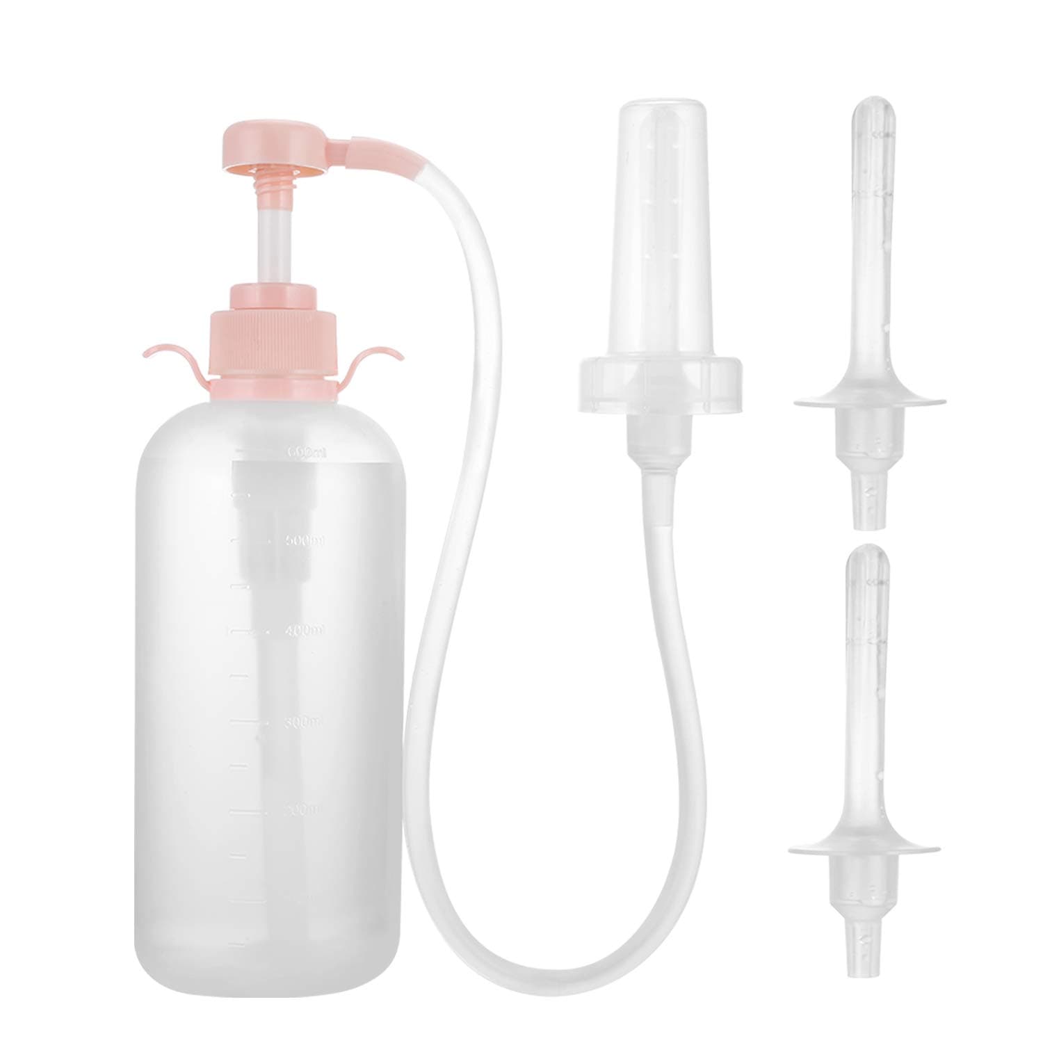 Vaginal Cleansing System Douche Cleaner Anal Douche Cleaning Kit 600 ml Capacity with 3 Nozzles