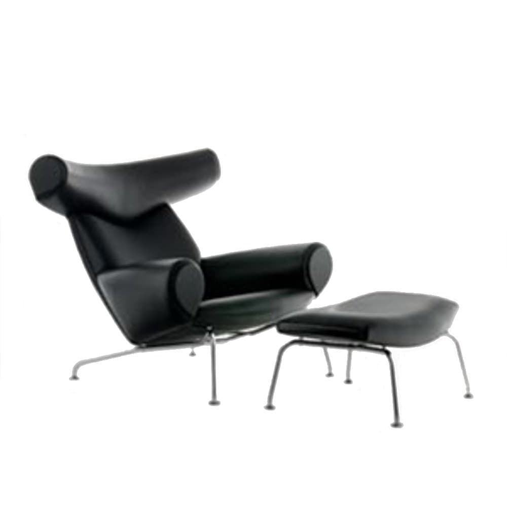 Hansen Ox Chair and Ottoman (White)