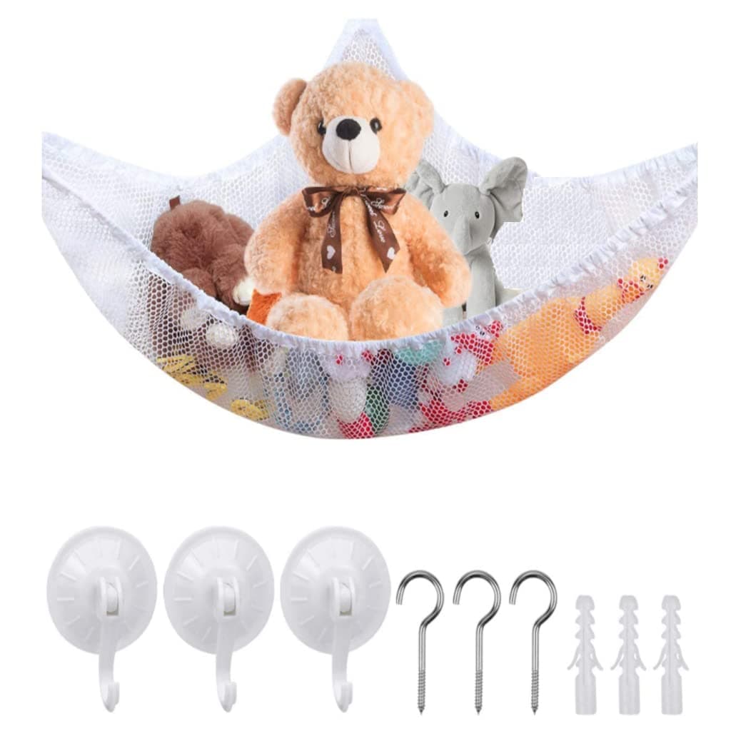 ButyYI Stuffed Animals Corner Net Toy Storage Hammock Net Organiser Suit for Room Toy Storage Sorting Out Small Items