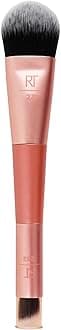 Real Techniques Cover & Conceal Dual Ended 2-in-1 Makeup Brush, For Flawless Foundation Coverage, Smooths and Conceals, Covers Blemishes and Imperfections, Flawless Results, Orange, 1 Count