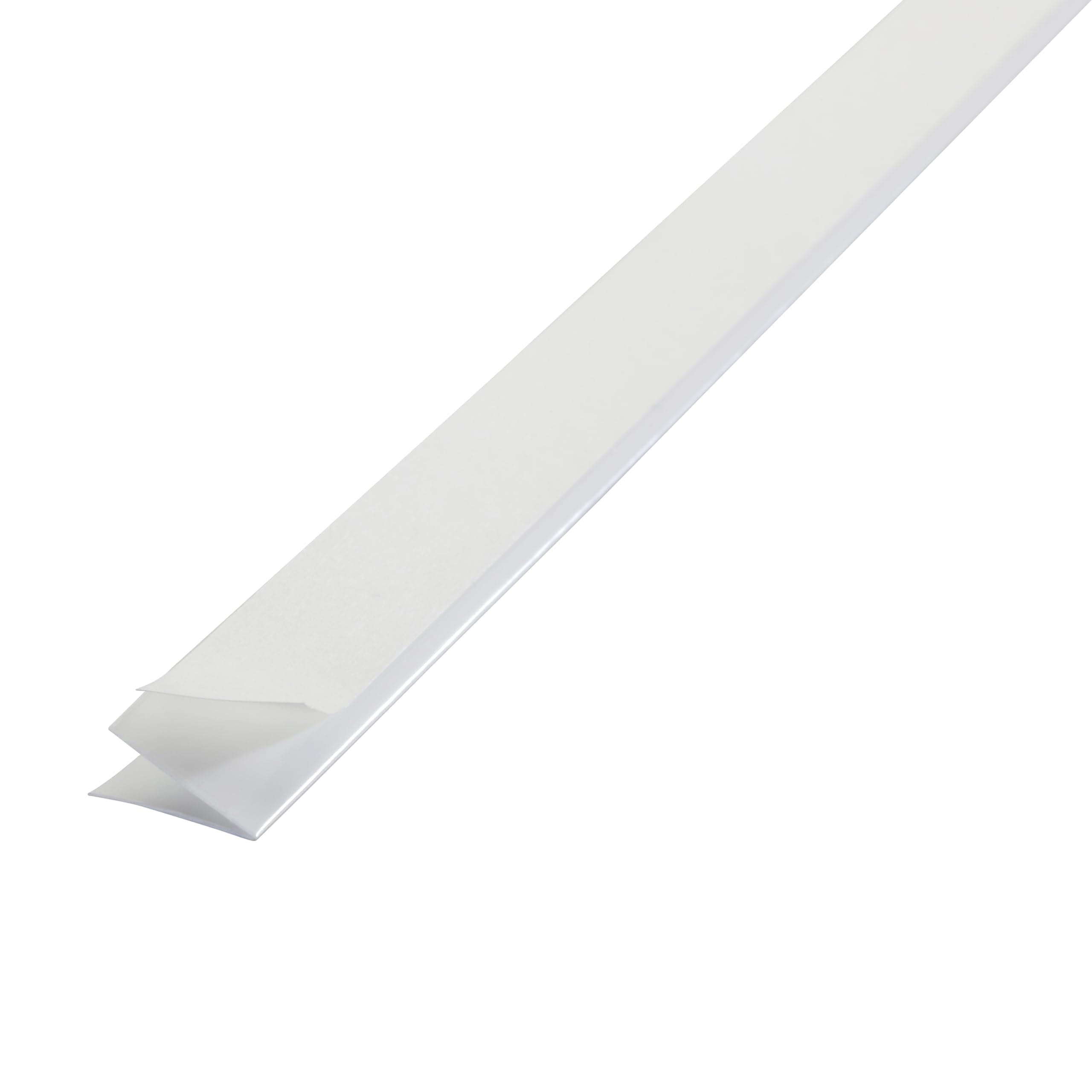 3525 M-D 0 V-Flex Weather-Strip with Adhesive Back, 17 Ft L X 7/8 in W, Polypropylene, White