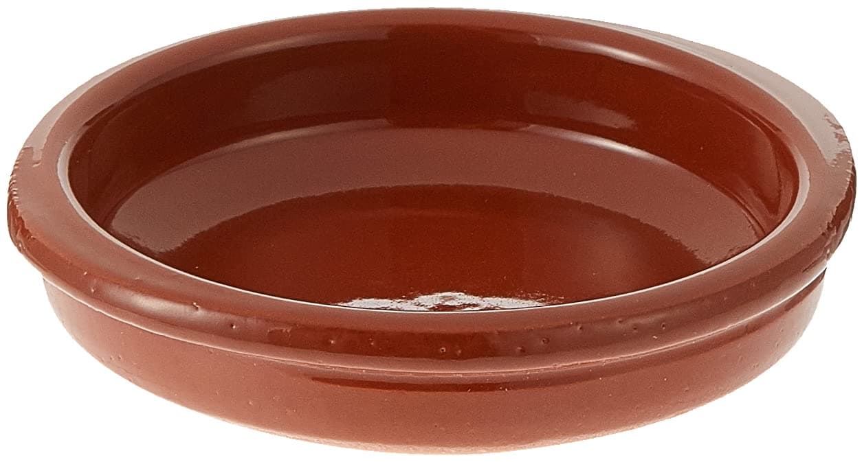 Glazed Terracotta Bowl, Round, Oven Safe, Serving Baking Tray, for Tapas, Snacks, Plate Single 10 cm
