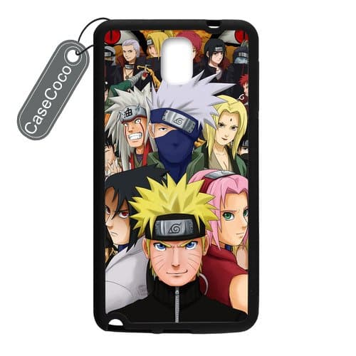 CASECOCO(TM) Favorite Japanese Anime Naruto Samsung Galaxy Note 3 Case - Protective Hard Back / Black Rubber Sides Case for Samsung Galaxy Note 3